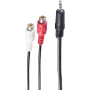 Audio Cable ShiverPeaks BS30771-1.5 1.5m 3.5mm to 2 x RCA Black