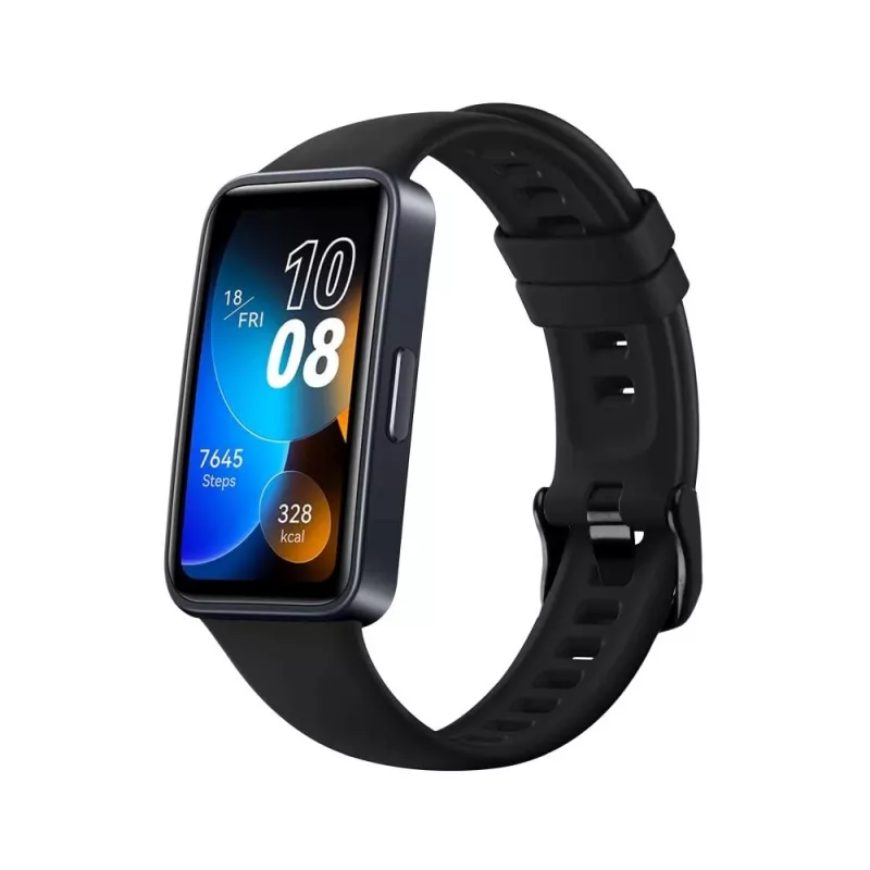 Silicone strap FIXED for Huawei Band 8/9/10 — Black, replaceable skin‑friendly strap