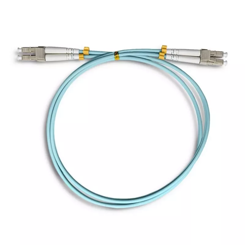 Qoltec - patch cable - LC/UPC Multimode (M) Pour LC/UPC Multimode (M) - 1 M - fibre optic - Duplex - 50 / 125 Microns - OM3 - halogen-free