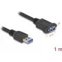DeLOCK USB Cable USB Type-A male to female 1m 5 Gbps black