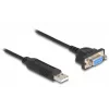 DeLOCK USB 2.0 to serial RS-232 adapter 50 cm FTDI Black