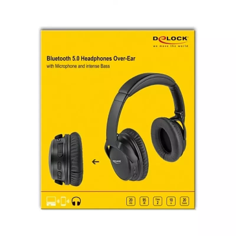Headset DeLOCK Bluetooth 5.0 Headphones
