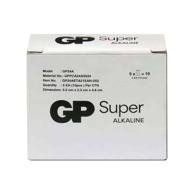 Alkaline AAA batteries GP Battery SUPER 1.5V — pack of 10