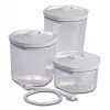 Vacuum food container set Solis 92278 — hexagonal 700 ml, 1.4 L, 2 L, white/transparent, suitable for fridge and freezer