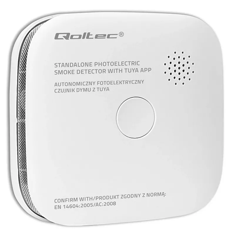 Smoke detector with battery Tuya WiFi LED