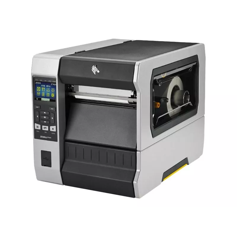 Label printer Zebra ZT620 — thermal transfer, 300×300 DPI, 168 mm print width, LCD, Ethernet, Bluetooth, Grey/Black