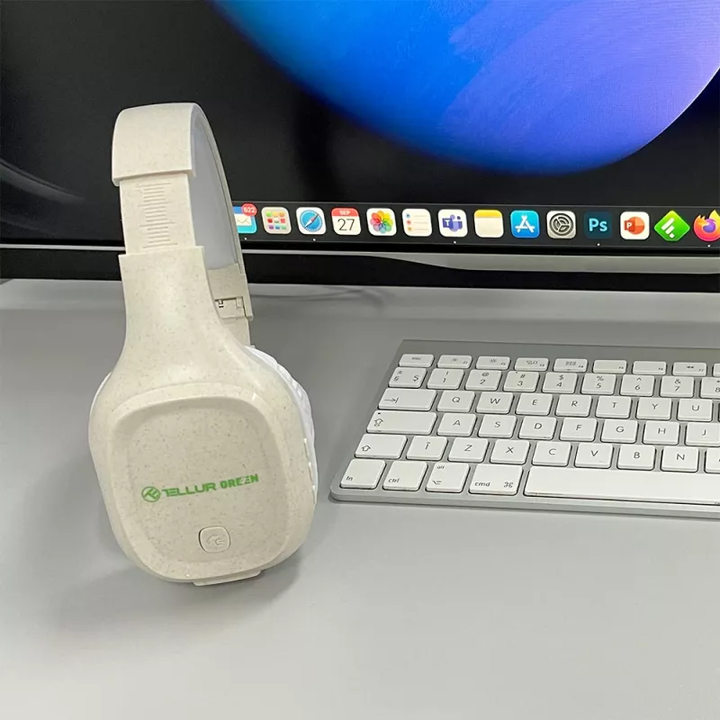 Headphones Tellur Green Bluetooth Over-Ear Headphones Pulse Foldable Cream TLL511441