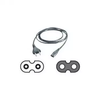 VALUE - Stromkabel - Eurostecker (M) bis IEC 60320 C7 - Wechselstrom 250 V - 2.5 A - 1.8 m - Schwarz (19.99.2096)