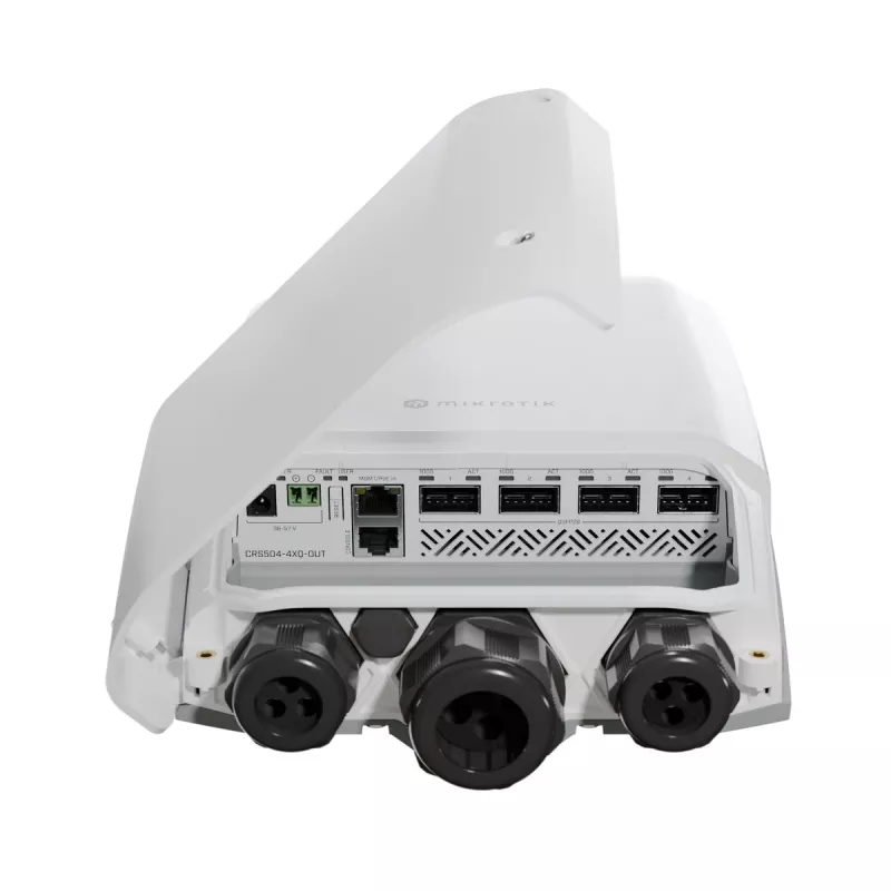 Mikrotik CRS504-4XQ-OUT network switch Managed L3 Fast Ethernet (10/100) Power over Ethernet (PoE) 1U White