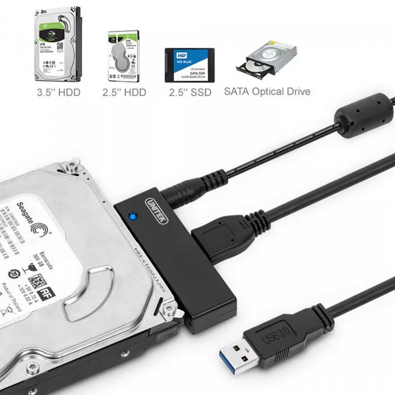 Interface card Unitek Y-1039, USB cable included, 5 Gbit/s, black, plug-and-play