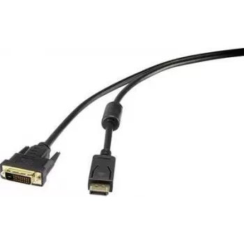 Renkforce RF-3301142 Video Cable-Adapter 1 m DisplayPort DVI-D Black (RF-3301142)