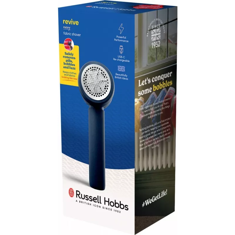 Fabric shaver Russell Hobbs 27660-56 portable rechargeable, compact lint remover