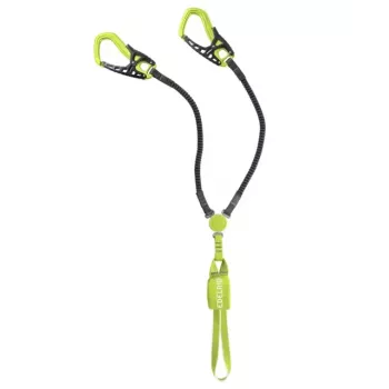 Fall arrest lanyard Edelrid CABLE COMFORT TRI — black/green, 532 g, min user weight 40 kg