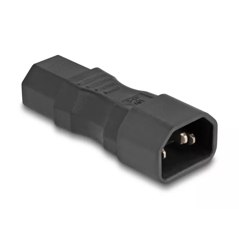 Power Adapter DeLOCK IEC 60320 C14 to C13 Plug Socket 10A Straight Black