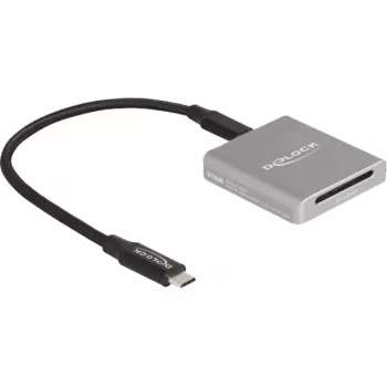 DeLOCK 91006 Card Reader Grey SD USB Type-C 10000 Mbit/s