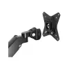 Manhattan Dual Desk Mount for TV & Monitors (Full Motion Gas Spring) with built-in Dock, For screens to 27 inch, Ports (x7): Ethernet,HDMI (x2),USB-A (x3) and USB-C,Power Delivery (100W) to USB-C Port (Separate USB-C wall charger/cable needed),VESA: 75x75 and 100x100mm