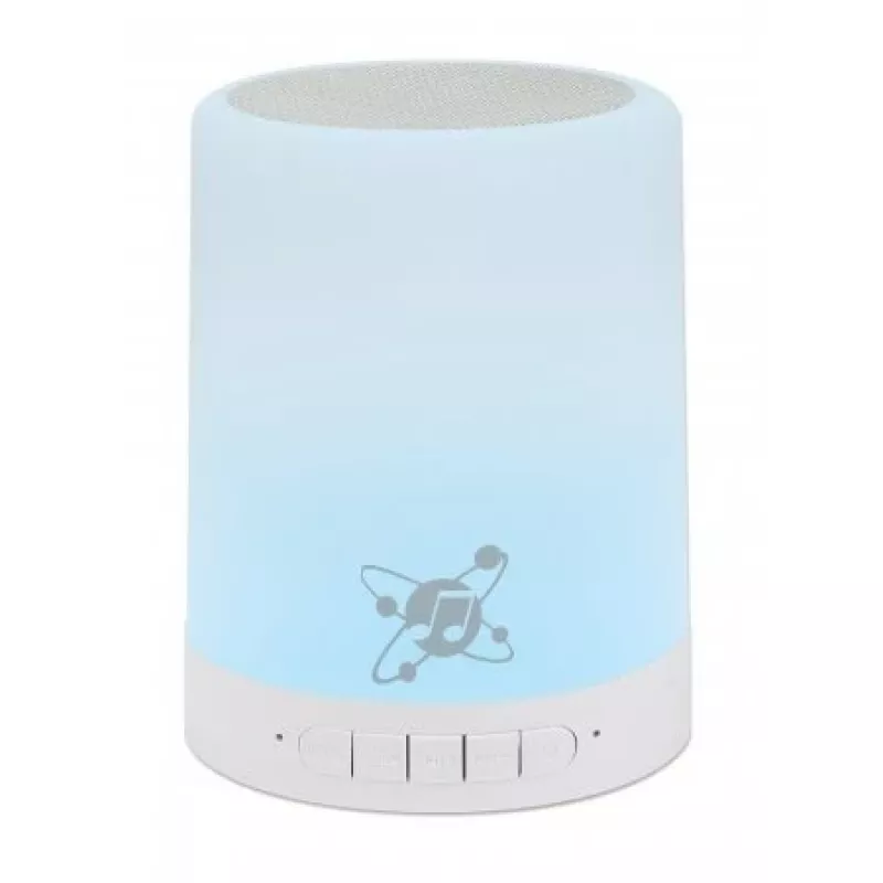 Manhattan Sound Science Bluetooth Speaker, 5 hour Playback time, Range 10m, microSD card reader (32GB), Aux 3.5mm connector, Output 3W, USB-A charging cable included, 1200mAH battery, Bluetooth v5, Built-in hanger, White, 3 Year Warranty