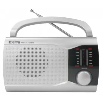 Portable Eltra EWA Silver Radio — AM/FM Receiver, Battery-Powered