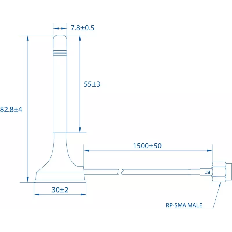 Antenna Teltonika PR1KRT25 2.5 dBi RP-SMA 2.4-2.5 GHz