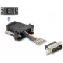 D-Sub 15 pin male to RJ12 female assembly kit, DELOCK, black