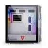 PC Case MODECOM AMIRANI ARGB Midi Tower White — ATX/ITX, 35 cm GPU, 16.5 cm CPU cooler, 2x200 mm fans