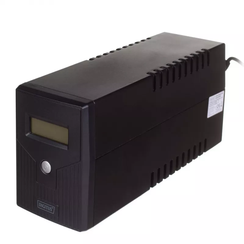 DIGITUS Line-Interactive UPS, 800VA/480W 12V/9Ah X1 Battery,2x CEE 7/7 Outlet,RJ-11,LCD (DN-170064-LCD)