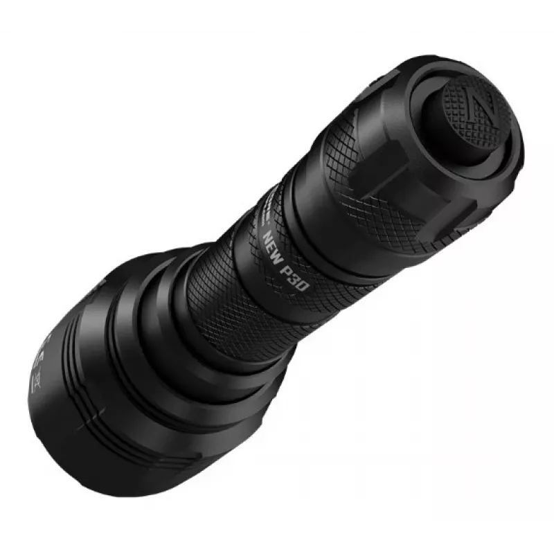 Hunting flashlight Nitecore NEW P30 — 1000 lm, 5000 mAh, USB rechargeable, IP68, aluminum, 155.5 mm, 158.5 g