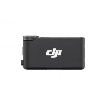 Microphone receiver DJI Mic 3 Camera mount black — battery powered, includes 3.5 mm audio and USB cables