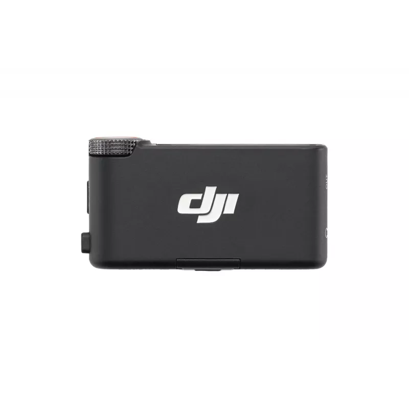 Microphone receiver DJI Mic 3 Camera mount black — battery powered, includes 3.5 mm audio and USB cables