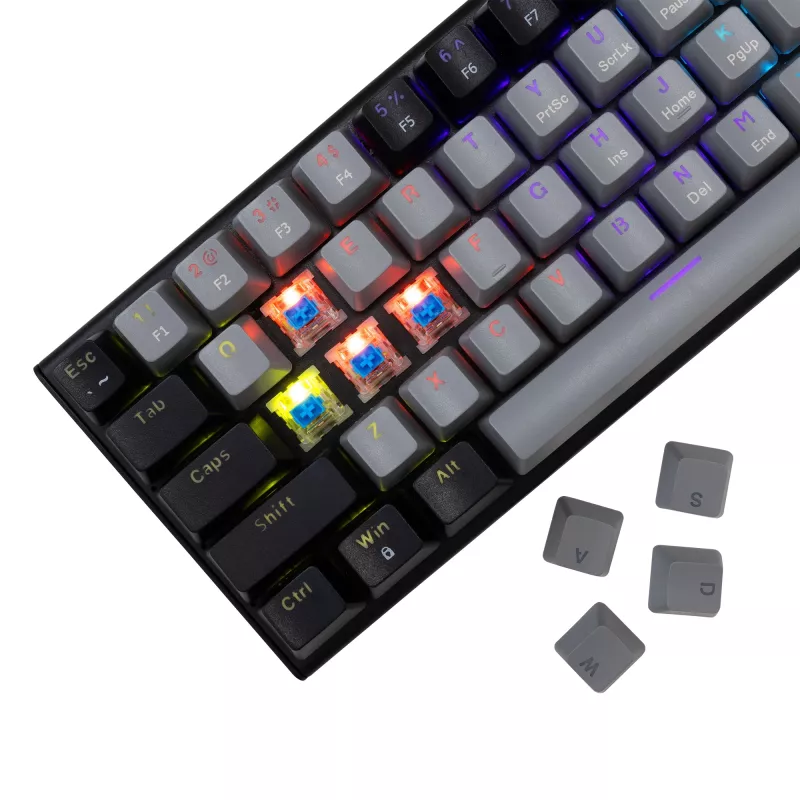 Mechanical gaming keyboard White Shark Wakizashi GK-002721V2 — grey-black frame, US layout, blue switches