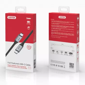 UNITEK C14091ABK USB cable USB 3.2 Gen 2 2m USB C Black