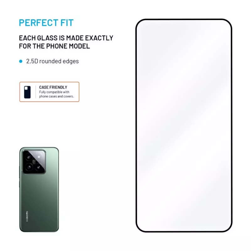 Tempered Glass Screen Protector FIXED for Xiaomi 15 Full Cover 2.5D – edge-to-edge display protection