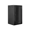 Lanberg WF01-6622-10B Wall-Mounted Rack Cabinet 19 inch 22U 600x600mm Black with Glass Door