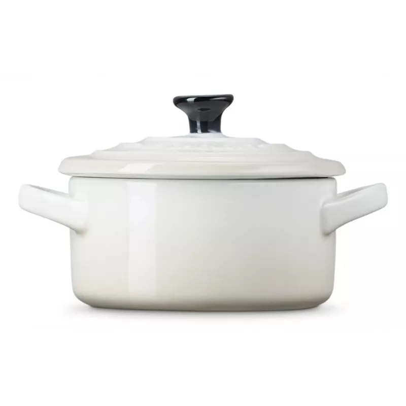 Le Creuset 71901107160100 Mini Dutch Oven, 0.25 L, White