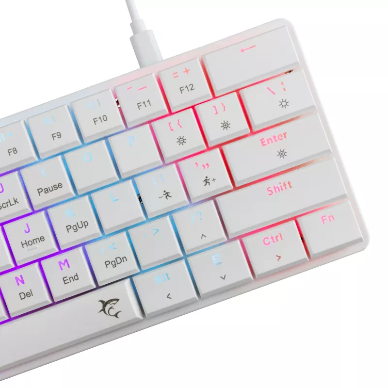 Mechanical keyboard White Shark Nagamaki GK-006211 — compact layout, Red mechanical switches, white chassis