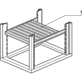 SCHROFF Rack Shelf Stationary (Universal eurorack) - FACHB.UNI.STAT.600B500T 7021 (22117851)