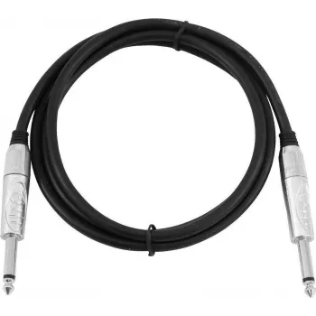 Mono 6.3 mm cable Omnitronic 1.5 m — 6.3mm TS (mono) instrument/line cable, black