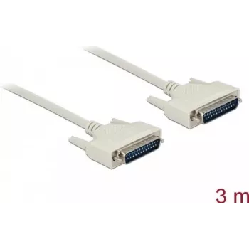 Serial cable DELOCK 84391 D-Sub 25 pin, beige, 3 m