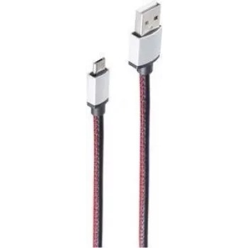 USB cable ShiverPeaks BS14-50096 0.9m USB A Micro-USB B Red