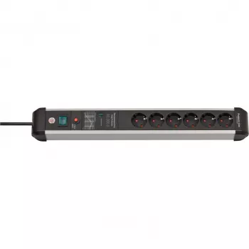 Power extension Brennenstuhl 1391010600 3m 6 AC outlets Indoor Black Silver