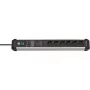 Power extension Brennenstuhl 1391010600 3m 6 AC outlets Indoor Black Silver