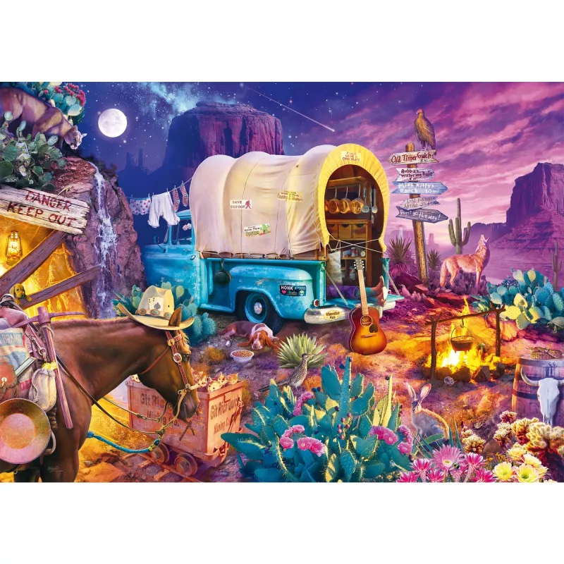 Jeff Haynie: Romantisches Wildwest-Camping, Puzzle 1000 Pieces