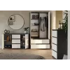 Chest of Drawers 2 Doors 3 Drawers top e shop M-MP-K-MAL-2D3S-ANTBIA — Anthracite frame, White doors, 1200×750×400 mm