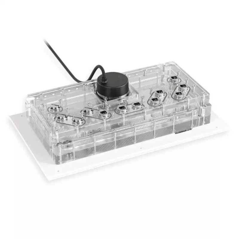 Alphacool Distroplate Apex Dark Base Pro 901 RGB Support — distribution plate for PC water cooling, model 14658