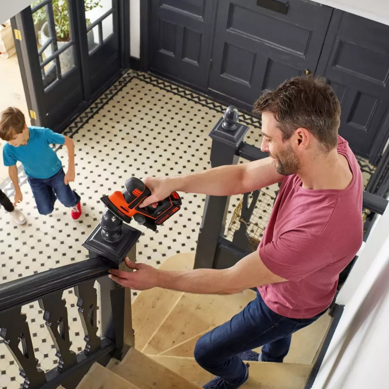 Detail sander Black & Decker BDCDS18N, cordless 18V Li‑Ion 1.5Ah, 12,000 RPM, black/orange