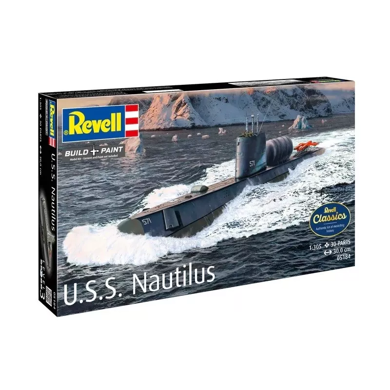 Plastic model ship REVELL U.S.S. Nautilus scale 1:305, kit 05184