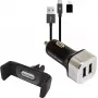 Auto Charger RealPower 168182 Smartphone Black Silver