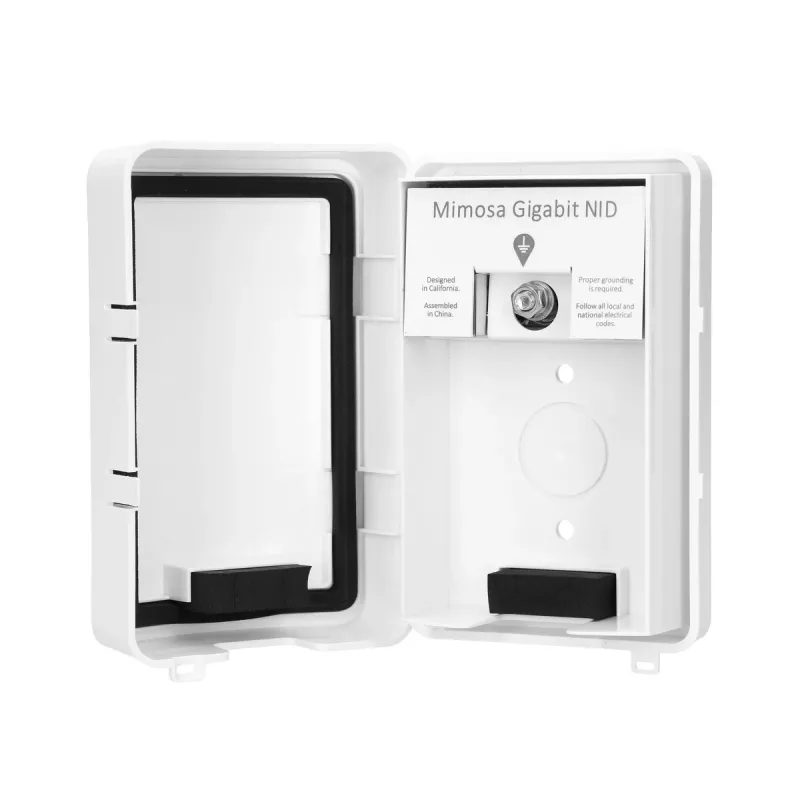 Outdoor Interface, Lightning Rod with Grounding Mimosa NID, 2x RJ-45, Gigabit, IP54