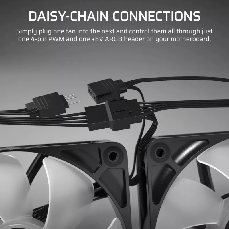 Fan Corsair RS140 ARGB 14 cm White 330-1700 RPM