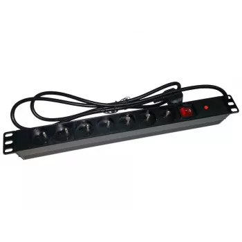 Alantec PZ071U power extension 1.8 m 7 AC outlet Indoor Black